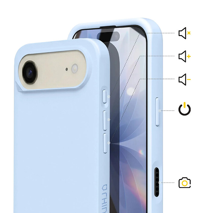 Acheter Rhinoshield Coque pour iPhone Air Modèle SolidX Anti-chutes 3.5 m certifiée MIL-STD 810G Bleu clair