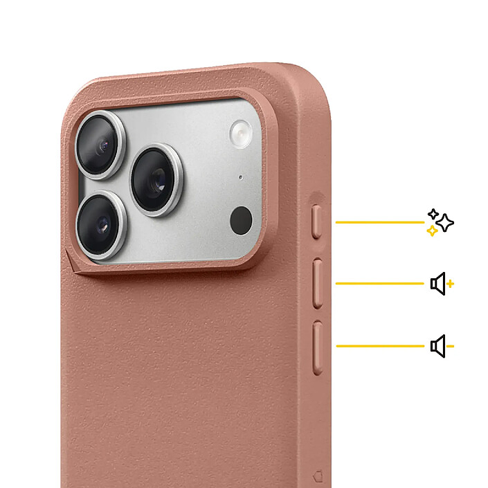 Rhinoshield Coque pour iPhone 17 Pro Modèle SolidX Anti-chutes 3.5 m certifiée MIL-STD 810G Rose antique pas cher