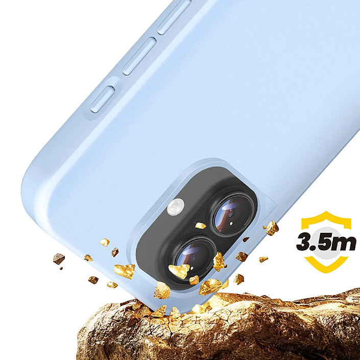 Avis Rhinoshield Coque pour iPhone 17 Modèle SolidX Anti-chutes 3.5 m certifiée MIL-STD 810G Bleu clair