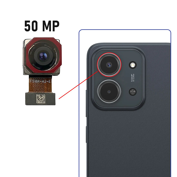 Avis Clappio Caméra Arrière Principal 50MP de Remplacement pour Redmi 15C / Poco C85