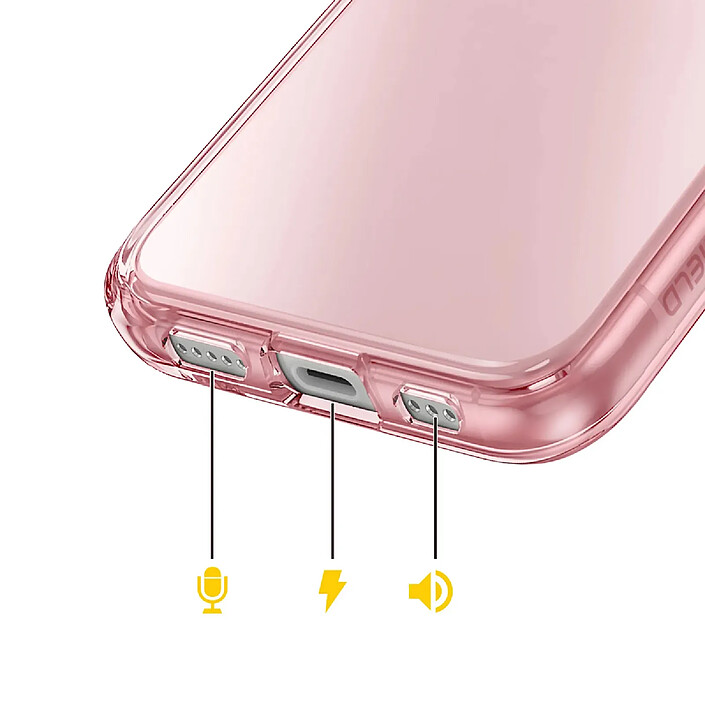 Rhinoshield Coque pour iPhone Air Antichocs Légère en TPU Translucide Compatible Recharge Qi Rose pas cher