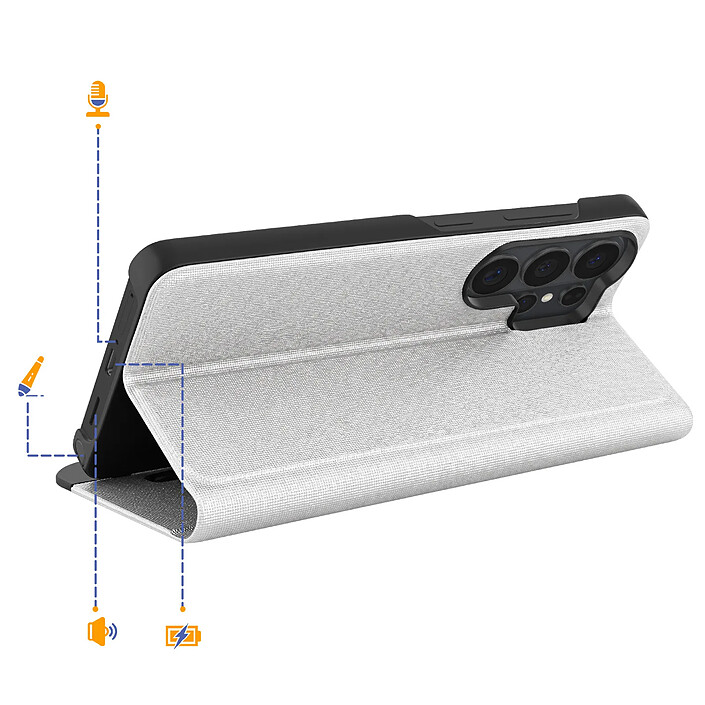 Acheter Avizar Étui Clapet pour Galaxy S26 Ultra Conception Bi-matière avec Support Vidéo