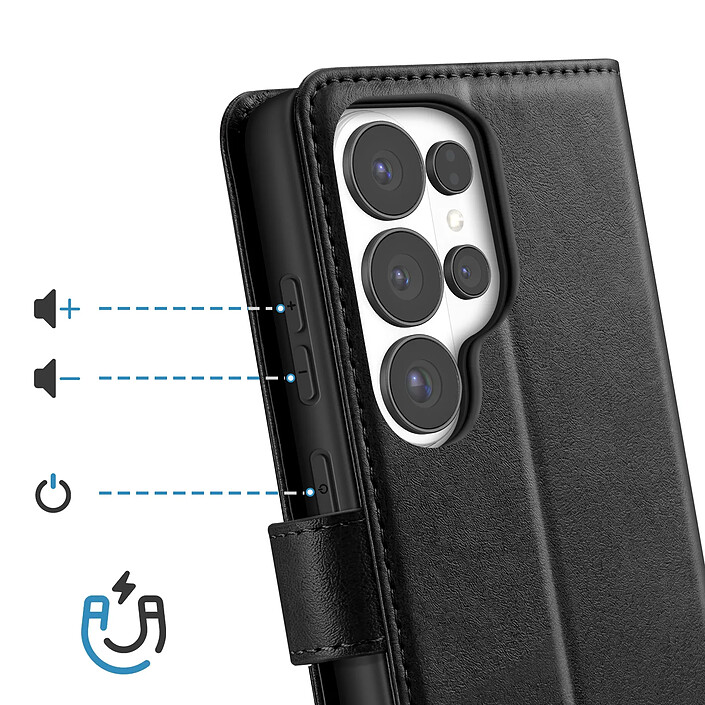 Avis Enkay Étui Portefeuille pour Galaxy S26 Ultra avec Verre Trempé et Dragonne Noir