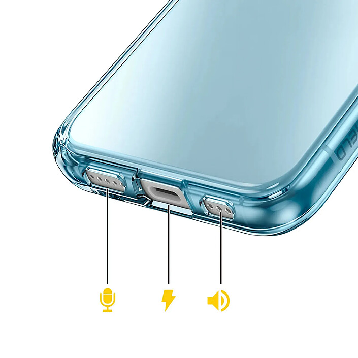 Rhinoshield Coque pour iPhone Air Antichocs Légère en TPU Translucide Compatible Recharge Qi Bleu nuit pas cher