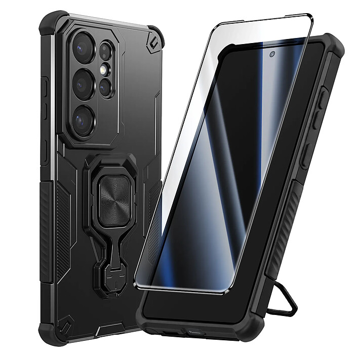Avizar Coque pour Galaxy S26 Ultra avec Anneau 360° Magnétique et Verre Trempé