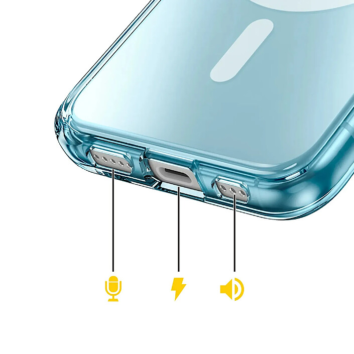 Rhinoshield Coque pour iPhone Air MagSafe Antichocs Translucide Compatible Recharge Qi Bleu nuit pas cher
