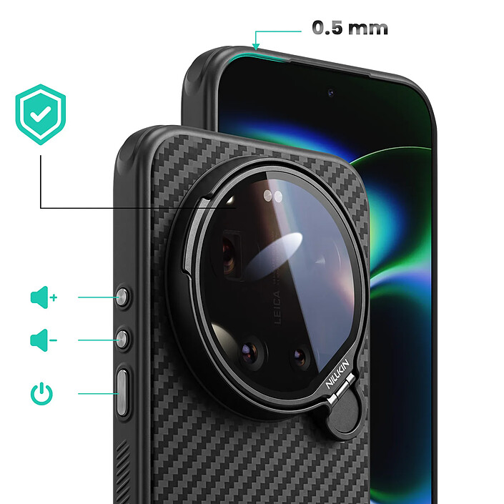 Avis Nillkin Coque pour Xiaomi 17 Ultra Modèle CarboProp Compatible Qi2 / MagSafe Noir
