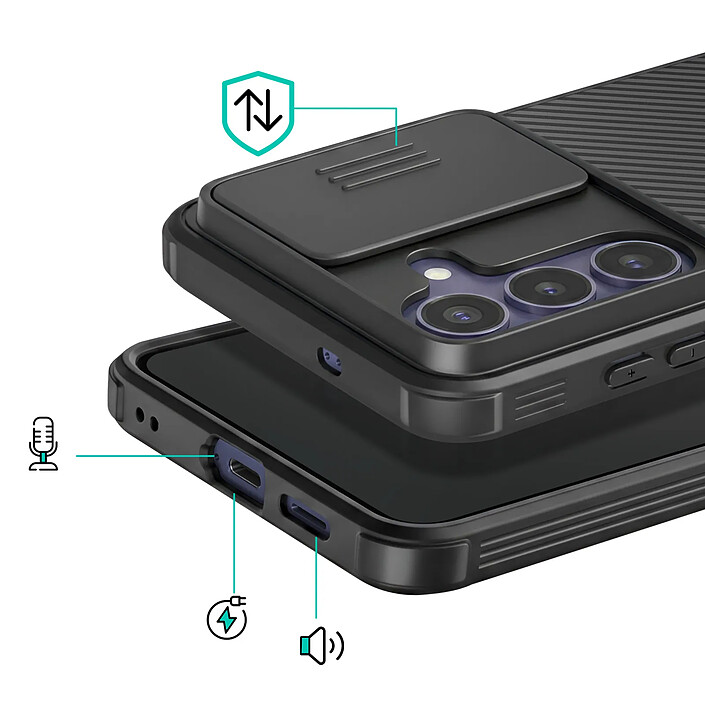 Acheter Nillkin Coque pour Galaxy S26 Plus Modèle CamShield Pro avec Cache Caméra Coulissant Noir