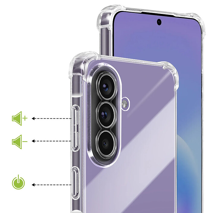 Acheter Mayaxess Coque pour Galaxy A57 en Silicone avec Coins Renforcés Antichocs Transparent