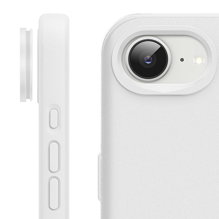 Rhinoshield Protection Caméra pour iPhone 16e Contour Objectif Anti-rayures Blanc pas cher