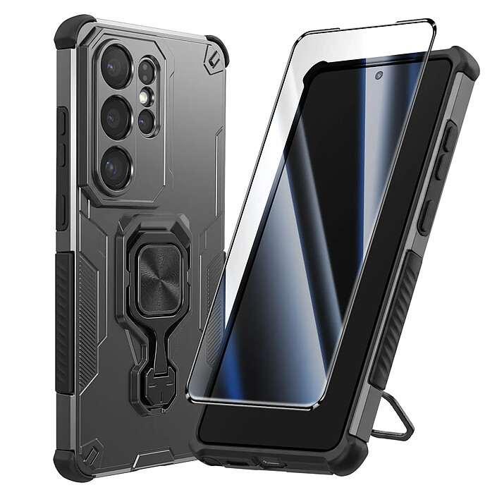 Avizar Coque pour Galaxy S26 Ultra avec Anneau 360° Magnétique et Verre Trempé