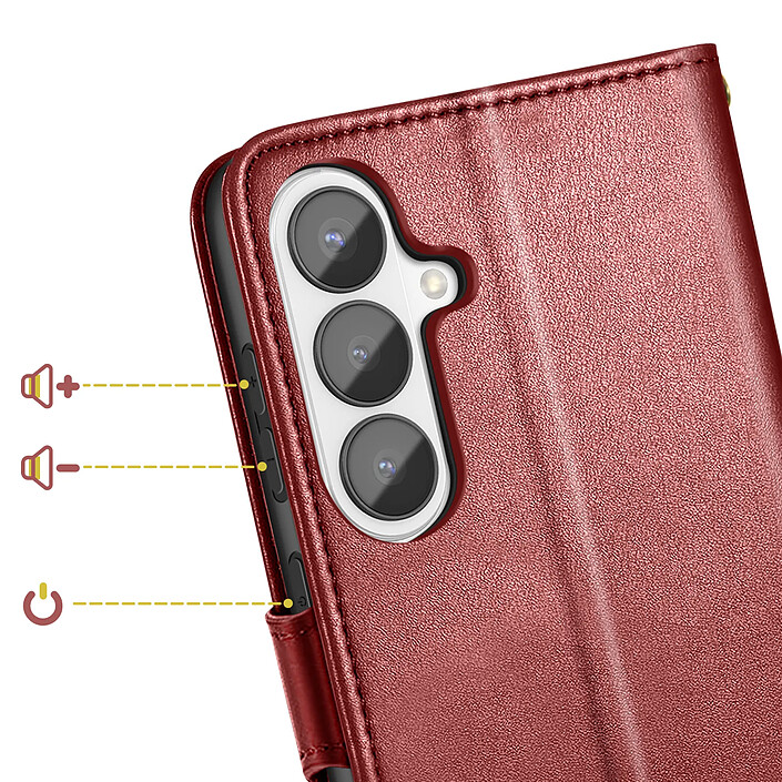 Acheter Avizar Étui Portefeuille pour Galaxy S26 avec Bouton-pression Magnétique et Dragonne