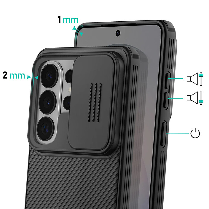 Avis Nillkin Coque pour Galaxy S26 Ultra Modèle CamShield Pro avec Cache Caméra Coulissant Noir