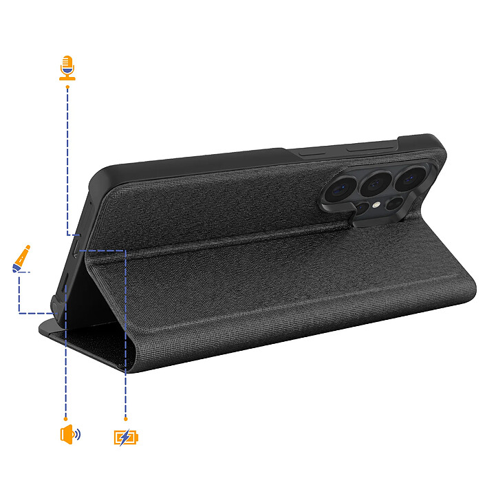 Acheter Avizar Étui Clapet pour Galaxy S26 Ultra Conception Bi-matière avec Support Vidéo