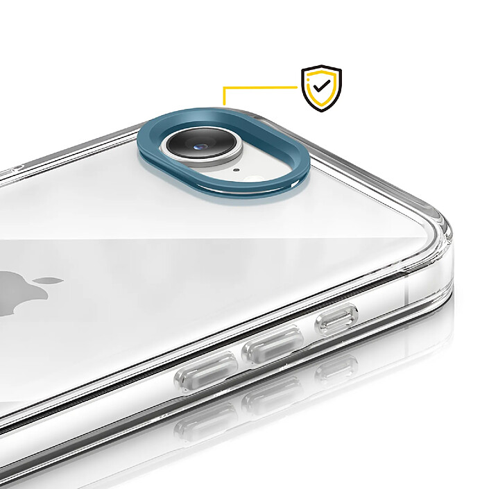 Avis Rhinoshield Protection Caméra pour iPhone 16e Contour Objectif Anti-rayures Bleu