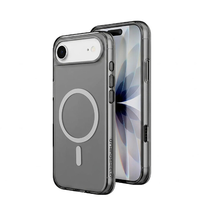 Rhinoshield Coque pour iPhone Air MagSafe Antichocs Translucide Compatible Recharge Qi Noir transparent