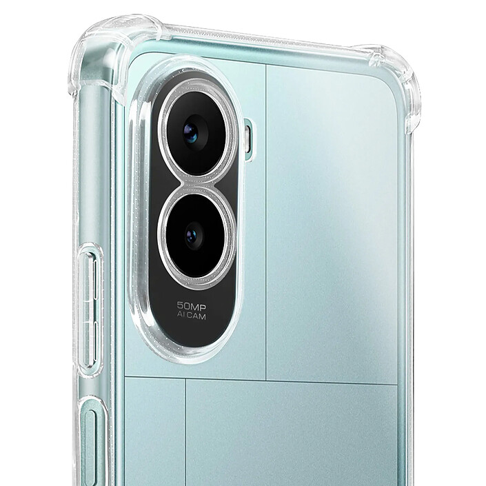 Acheter Mayaxess Coque pour Xiaomi Poco M7 4G Bumper Silicone Fine et Douce avec Coins Renforcés Transparent