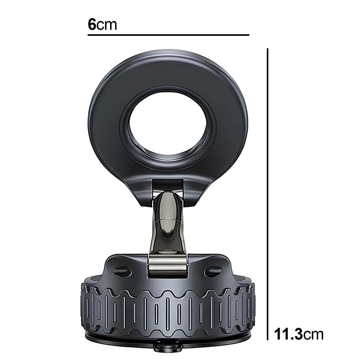 Acheter Avizar Support Magnétique Universel Rotatif avec Ventouse Renforcée pour Voiture Noir