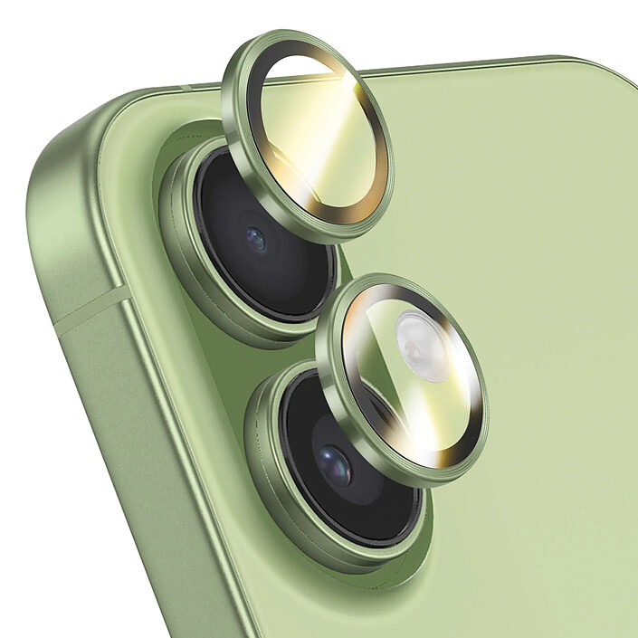 Rhinoshield Protection d'Objectif Caméra pour iPhone 16 / 16 Plus / 17 Anti-Rayures Vert