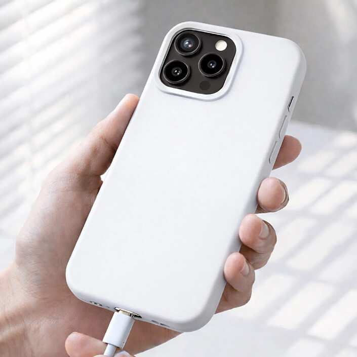 Rhinoshield Coque pour iPhone 15 Pro Max Modèle SolidX Antichoc Compatible Recharge sans Fil Blanc pas cher