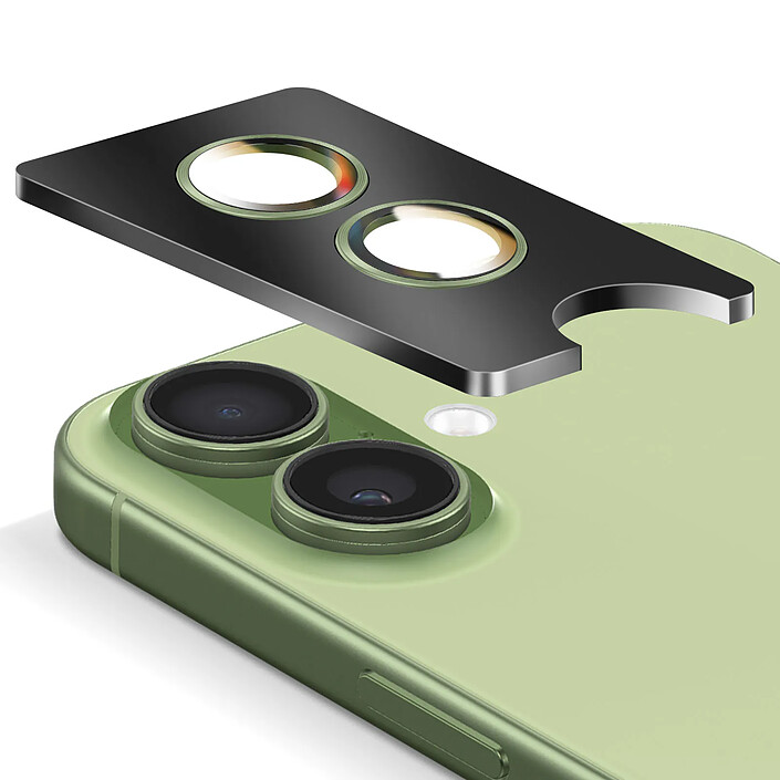 Rhinoshield Protection d'Objectif Caméra pour iPhone 16 / 16 Plus / 17 Anti-Rayures Vert pas cher