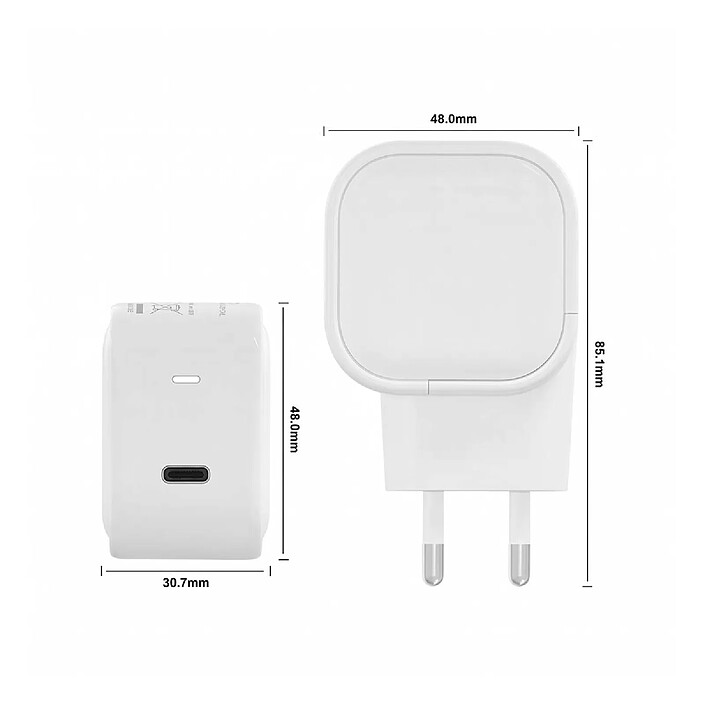 Avis MW Chargeur Secteur USB-C Power Delivery 70W Charge Rapide Blanc