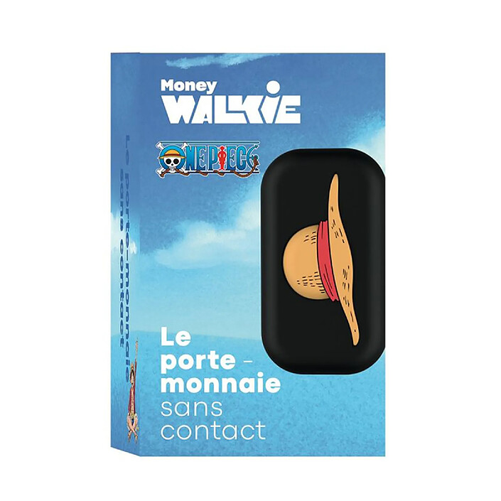 MONEY WALKIE Porte-Monnaie Enfant Sans Contact avec Coque Motif Chapeau de Paille Noir pas cher
