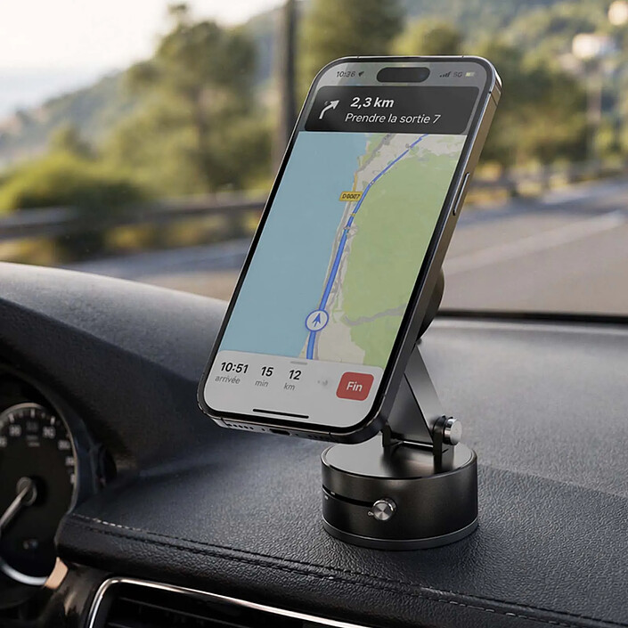 Avis Avizar Support Magnétique pour Smartphone Rotatif avec Ventouse pour Voiture et Bureau Noir