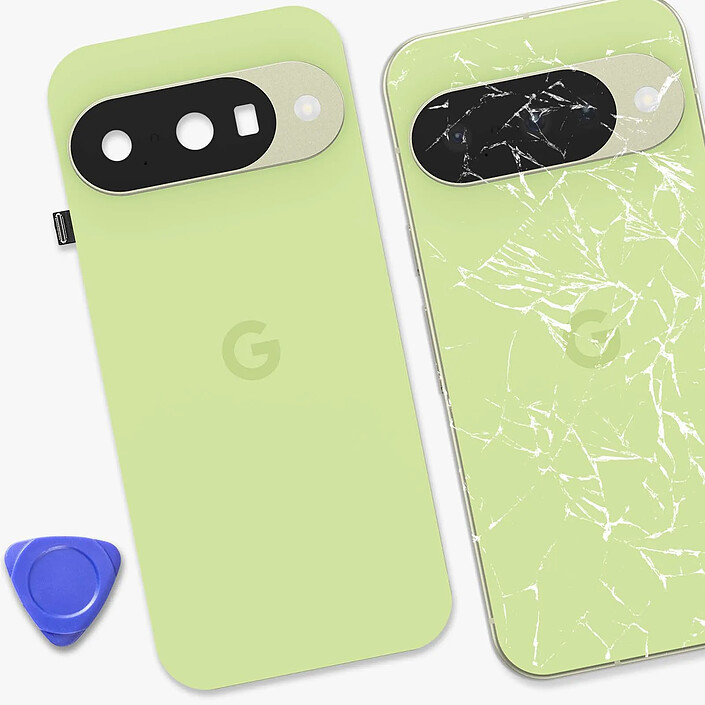 Acheter Google Cache Batterie Original pour Google Pixel 10 avec Découpes Caméra Vert citron