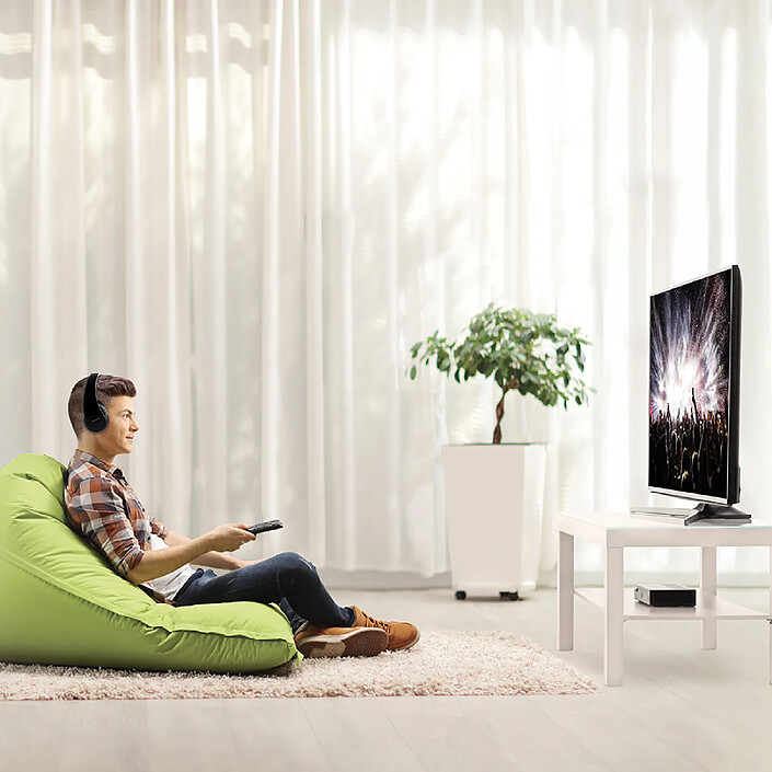 Metronic 480200 - Casque TV sans fil avec entrée audio numérique - noir pas cher