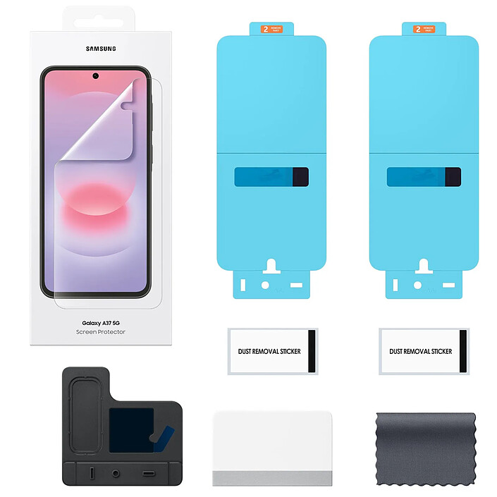 Samsung Lot de 2 Films Écran pour Galaxy A37 Anti-Reflet avec Applicateur Transparent pas cher