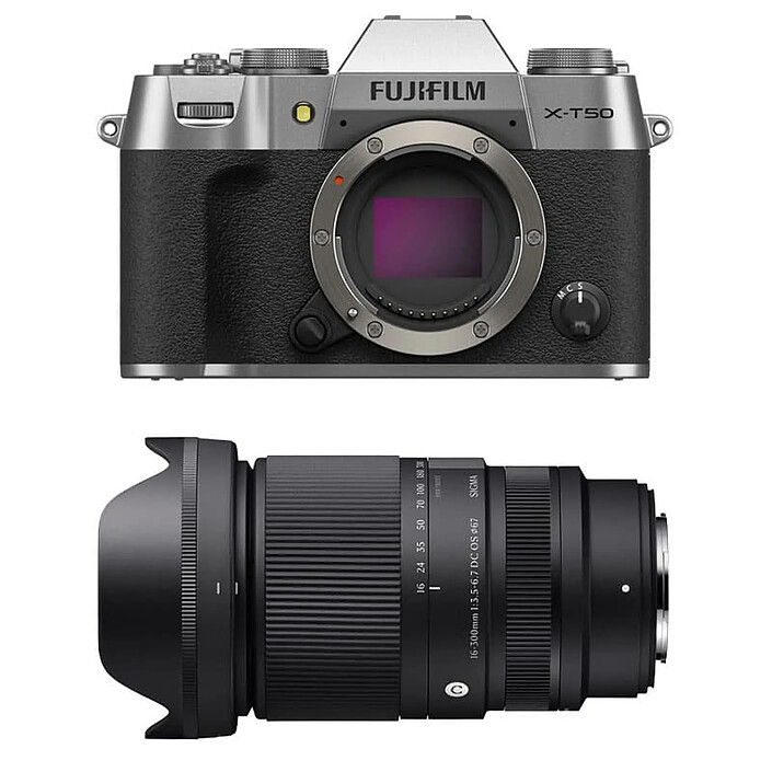 FUJIFILM X-T50 Silver + SIGMA 16-300mm f/3.5-6.7 DC OS Contemporary