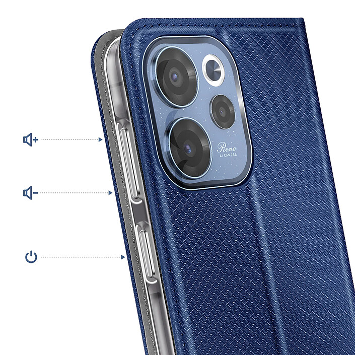 Acheter Avizar Étui pour Oppo Reno 15F / 15 FS Effet Strié avec Porte-carte et Fonction Stand