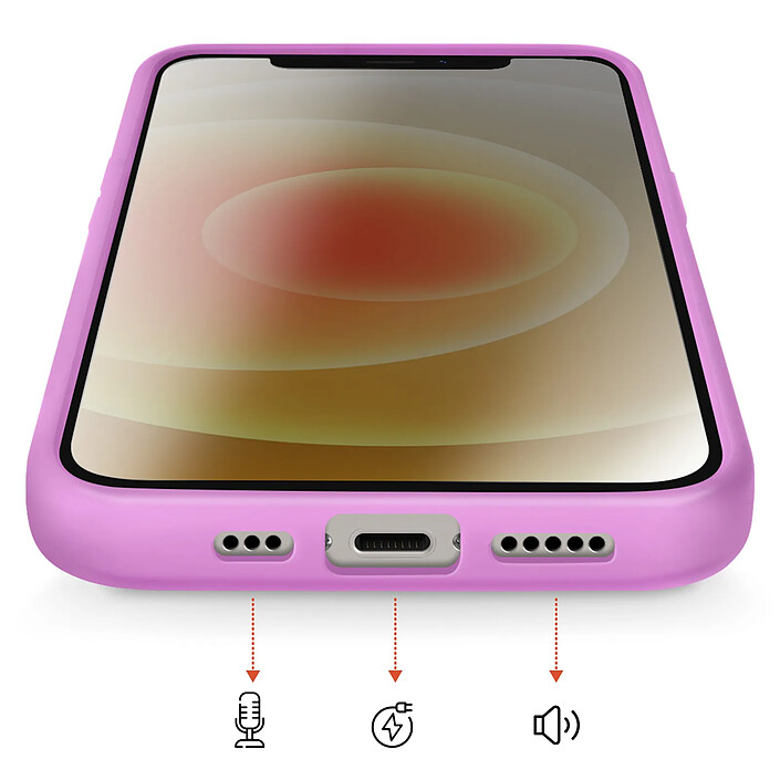 Acheter Avizar Coque pour iPhone 12 / 12 Pro MagSafe Bimatière Dos Rigide Violet