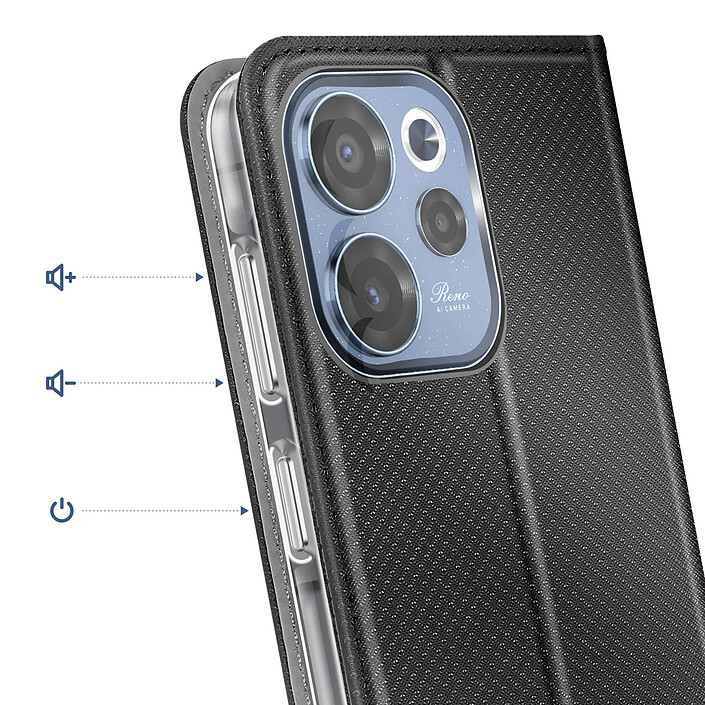 Acheter Avizar Étui pour Oppo Reno 15F / 15 FS Effet Strié avec Porte-carte et Fonction Stand