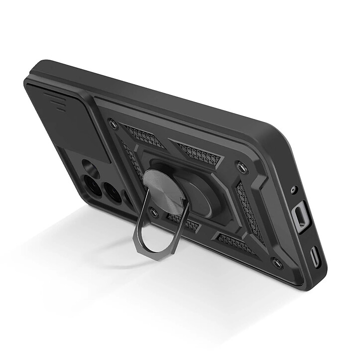 Mayaxess Coque pour Samsung Galaxy A17 Antichocs MIL-STD 810G avec Anneau Support Noir pas cher