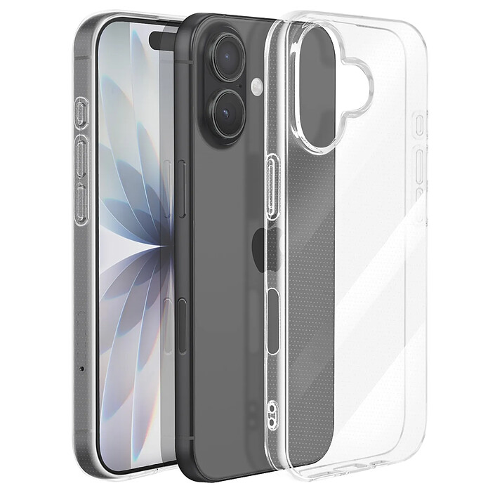 Mayaxess Coque pour iPhone 17 Antichocs Silicone Souple Bords Renforcés Transparent