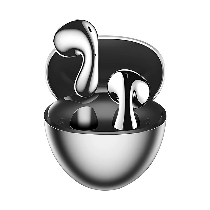 Remax Écouteurs Sans Fil Double Réduction Bruit Son HiFi Bluetooth 5.4 Argent