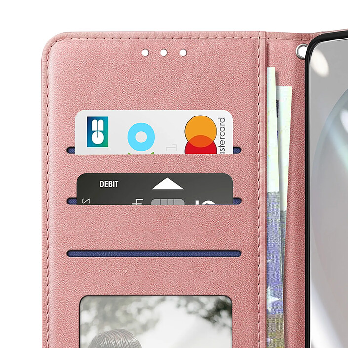 Acheter Enkay Étui Portefeuille pour Galaxy S26 avec Verre Trempé et Dragonne Rose