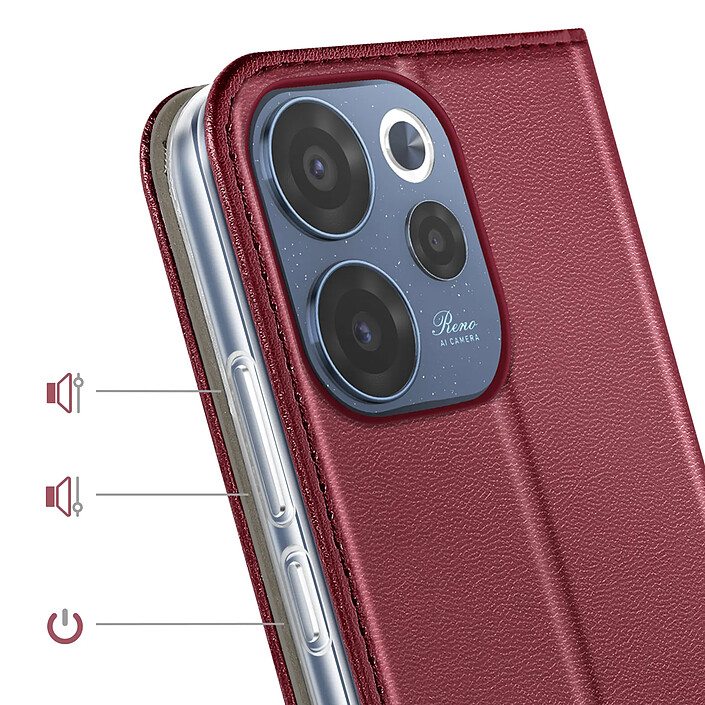 Acheter Avizar Étui Folio Oppo Reno 15F / 15 FS avec Porte-cartes et Fonction Support Vidéo