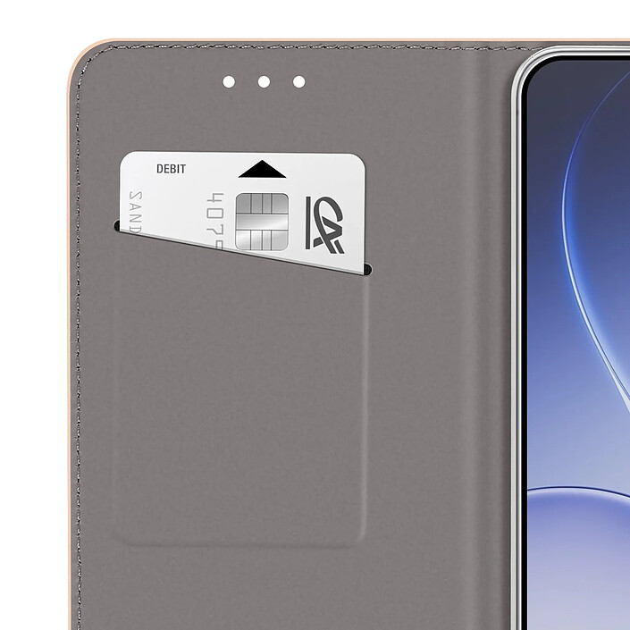 Avizar Étui pour Oppo Reno 15F / 15 FS Effet Strié avec Porte-carte et Fonction Stand pas cher