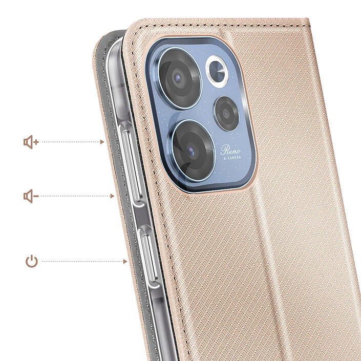 Acheter Avizar Étui pour Oppo Reno 15F / 15 FS Effet Strié avec Porte-carte et Fonction Stand
