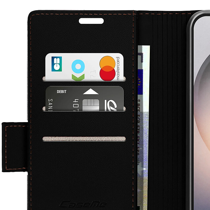 CaseMe Étui Portefeuille pour Galaxy S26 Ultra Anti-RFID Effet Cuir Brillant Noir pas cher