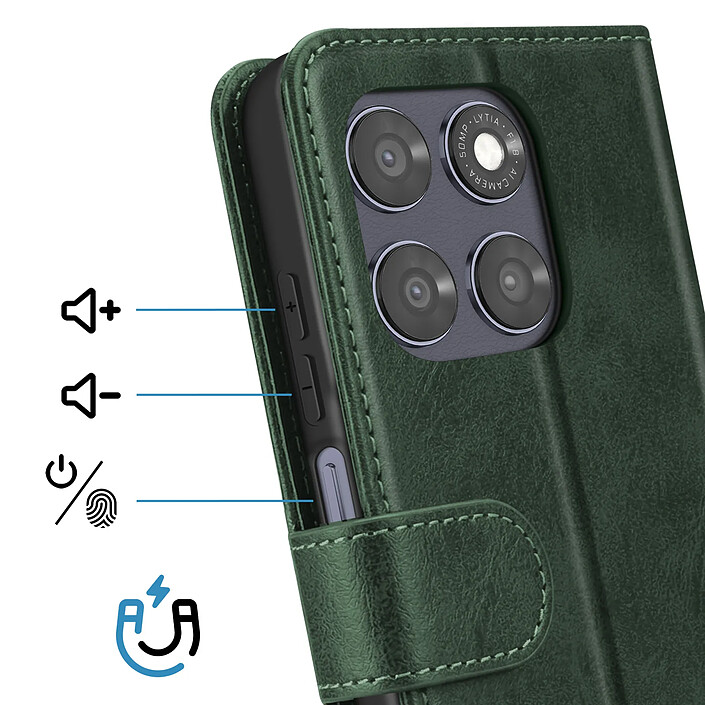 Avis Avizar Étui pour Moto G67 / G77 / G87 Effet Cuir avec Porte-cartes et Fonction Stand