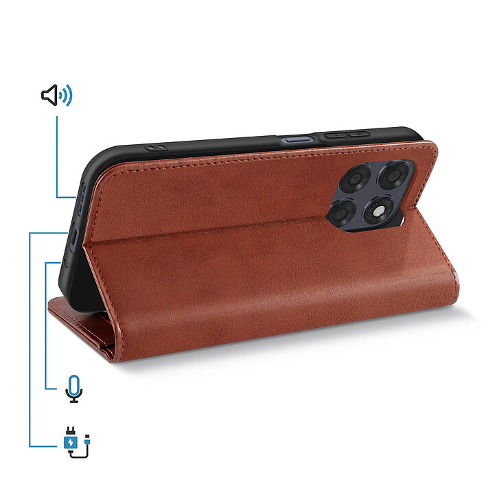 Acheter Avizar Étui pour Moto G67 Effet Cuir avec Porte-cartes et Fonction Stand