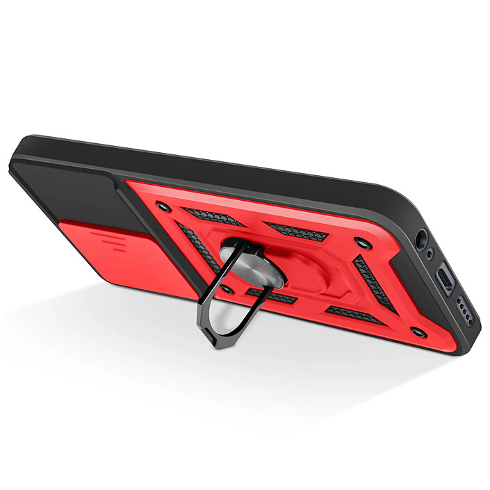 Mayaxess Coque pour Xiaomi Redmi 15C Antichocs MIL-STD 810G Cache Caméra Anneau Support Rouge pas cher