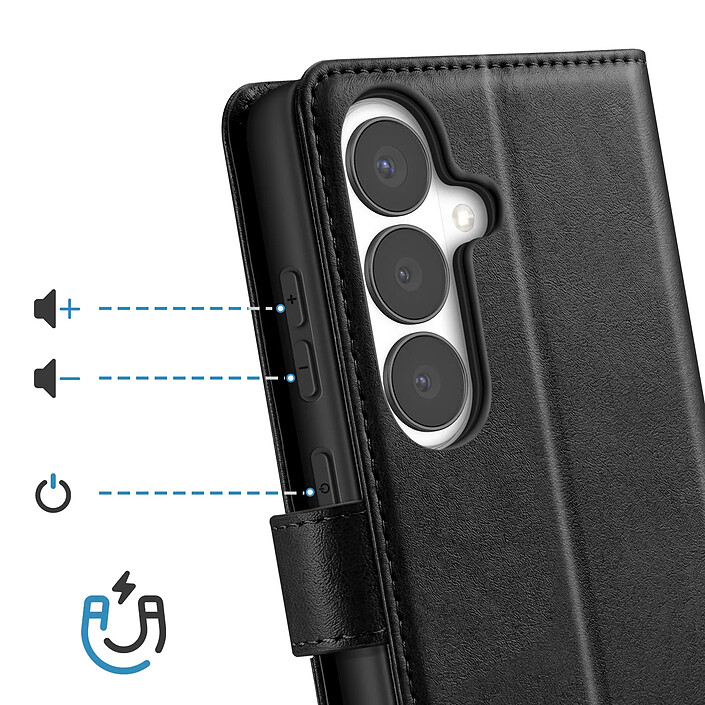 Avis Enkay Étui Portefeuille pour Galaxy S26 avec Verre Trempé et Dragonne Noir