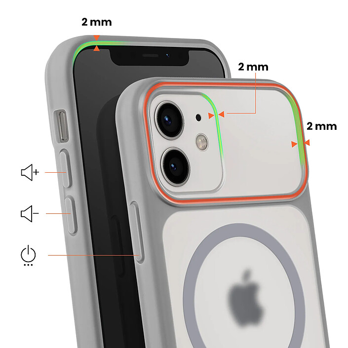 Avis Avizar Coque pour iPhone 12 / 12 Pro MagSafe Bimatière Dos Rigide