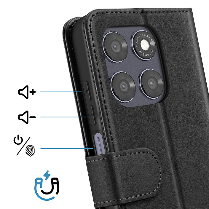 Avis Avizar Étui pour Moto G67 / G77 / G87 Effet Cuir avec Porte-cartes et Fonction Stand