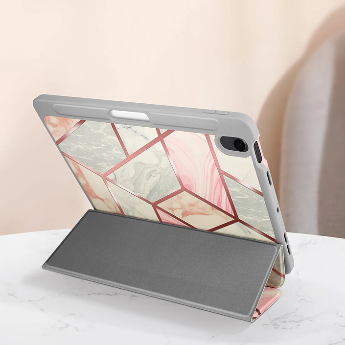 Avis Supcase Étui pour iPad Air 11" M4 Modèle Cosmo au Design Marbré avec Fonction Support Multicolore